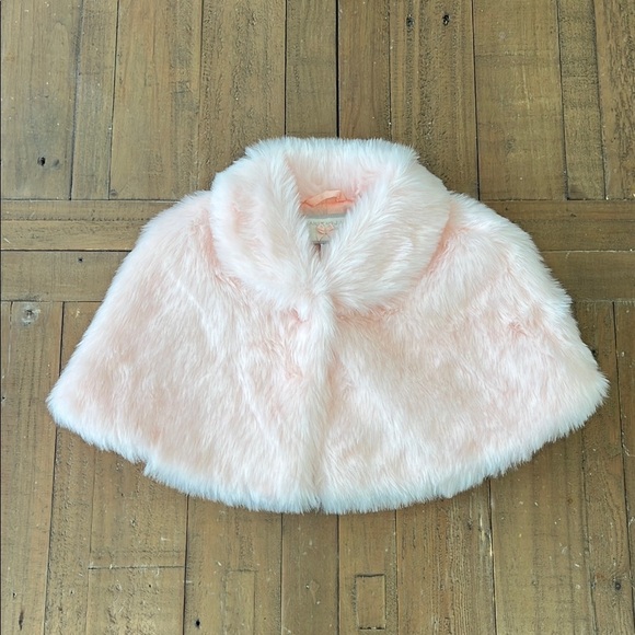 Janie and jack blush beauty Faux Fur Capelet